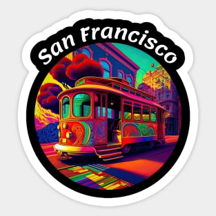 San Francisco Cable Car v3 Sticker